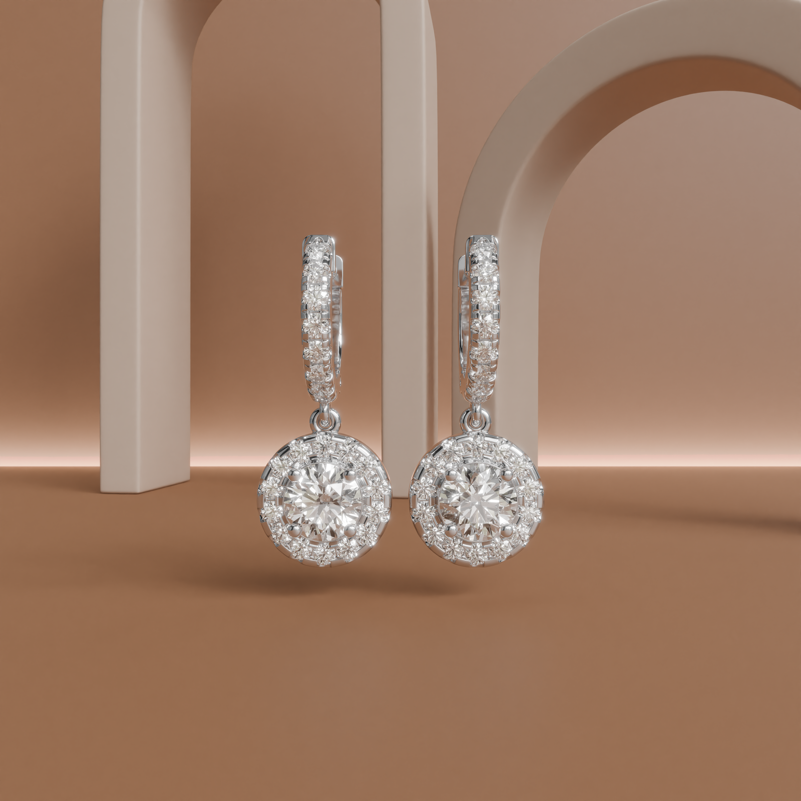 Crystal Vine Halo Earrings