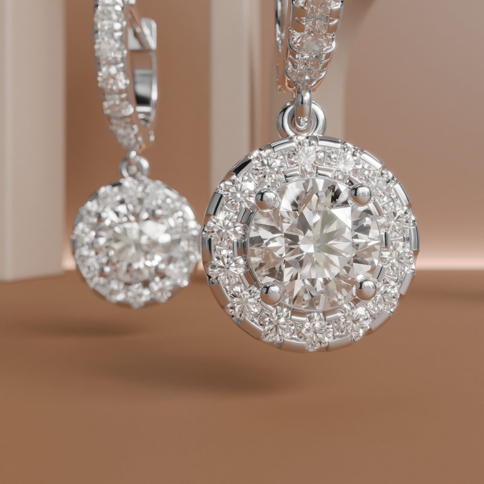 Crystal Vine Halo Earrings alternate view